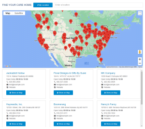 Store Locator Demo Over and Under Grid layout