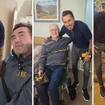Footballer visit collage