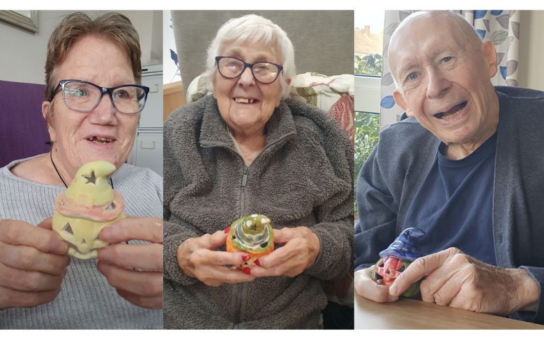 Brewster House Residents Get Creative with Pumpkin Pottery Painting 4 Press release images collage templates 51