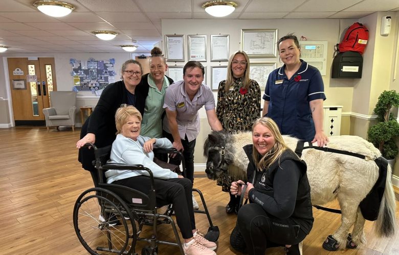 Highview Lodge Residents Enjoy a Visit from Gizzy the Shetland Pony 6 7 Manager Highview 1