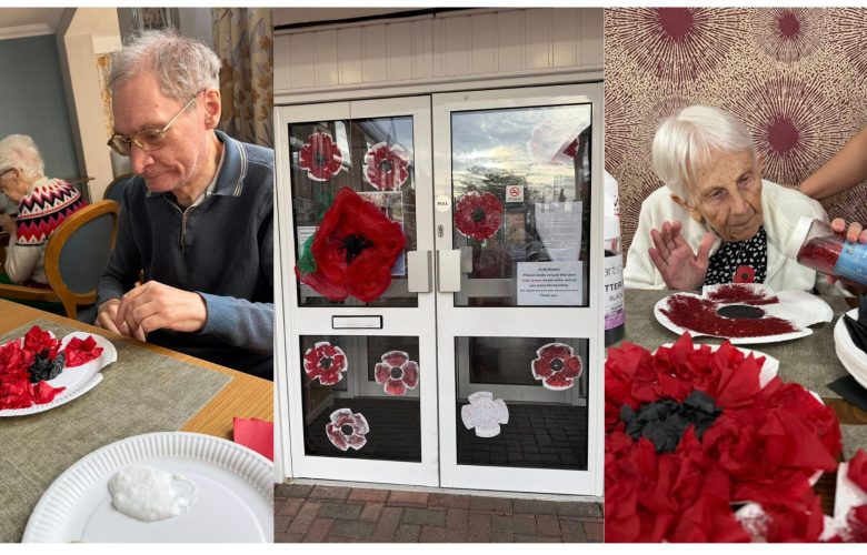 Parkview Residents Create Beautiful Poppy Decorations for Remembrance Day 4 Press release images collage templates 81