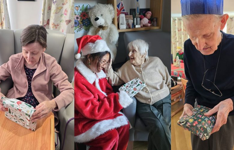 Chelmunds Court Residents Share a Heartwarming Christmas Gift-Giving Moment 9 Press release images collage templates 45