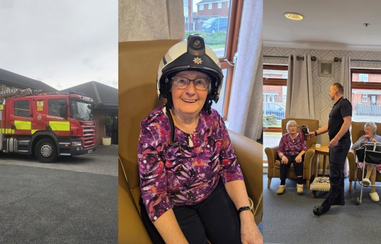 Westwood Care Home Welcomes Visit from Worksop Fire Station 5 One on One time 1
