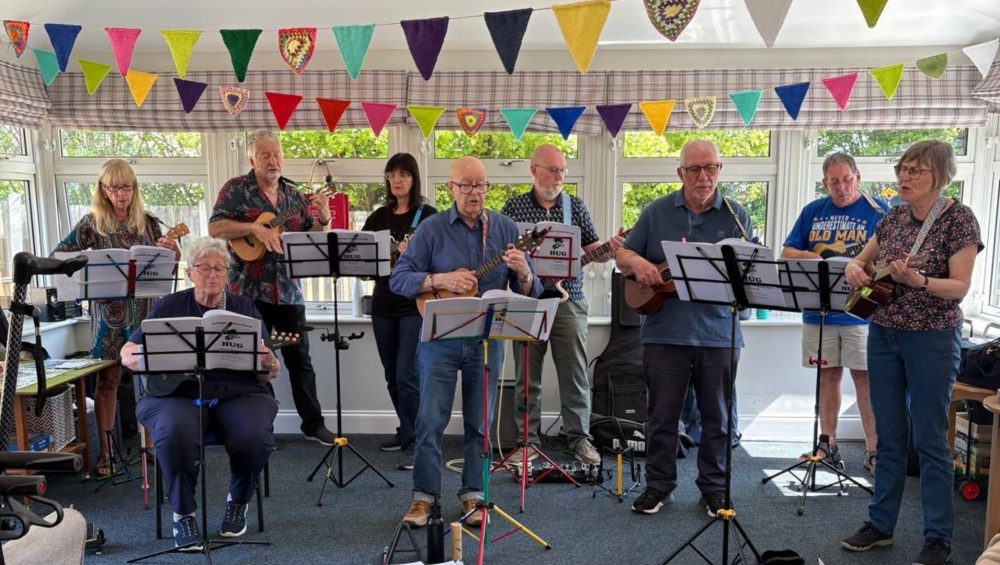 Waterfield Residents Delighted by Visit from Hadleigh Ukulele Group 1 Caldwell Grange 6